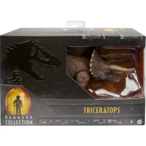 Jurassic World Jurassic Park Hammond Collection Triceratops Dinosaur Action Figure, 11.8in with 15 Movable Joints