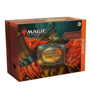 Magic The Gathering TCG, Outlaws of Thunder Junction Bundle - 9 Play Boosters, 30 Land Cards + Exclusive Accessories (ENGLISH EDITION)