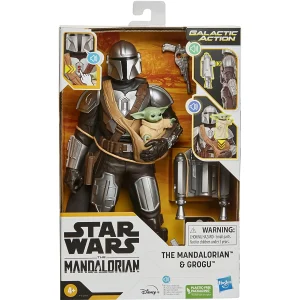 Star Wars Galactic Action The Mandalorian & Grogu Interactive Electronic 12-Inch-Scale Action Figure