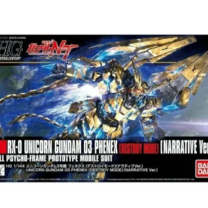 Bandai Hobby - 1/144 HG #213 - Gundam Narrative - RX-0 Unicorn Gundam 03 Phenex [Destroy Mode] (Narrative Ver.)  Model Kit