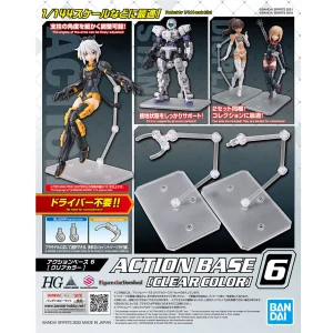 Bandai Gunpla Model Kit Action BASE 6 CLEAR Display (1/144 Scale) Stand