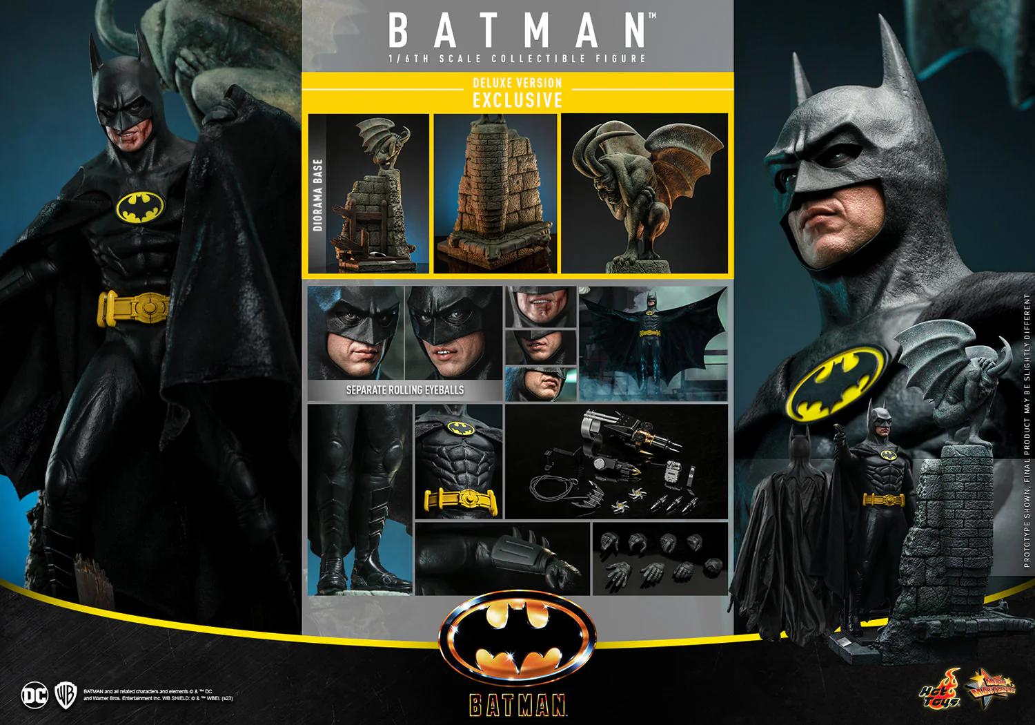 1989 Batman (Deluxe Version) Sixth Scale Figure (MMS693) - Imagen 3